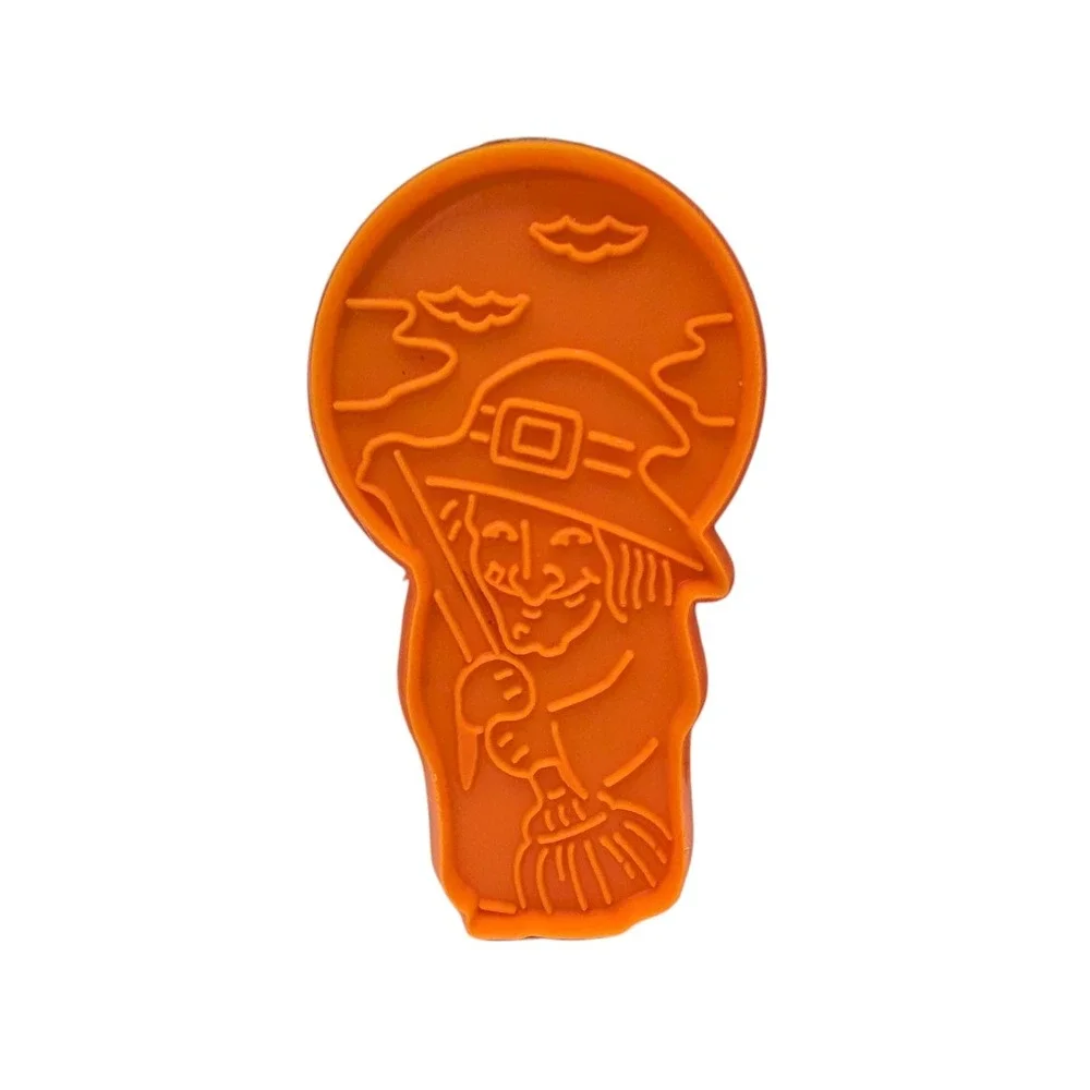 Vintage Witches Cookie Cutters Orange Spooky Play Doh Fun Halloween‎ Set Of Four